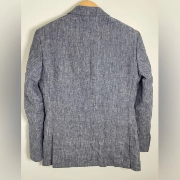 J. Crew Blue Linen Suit - 36S - Picture 2 of 8